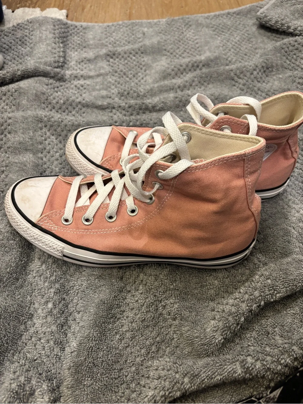 Converse High Top Sneakers - Dusty Rose and White
